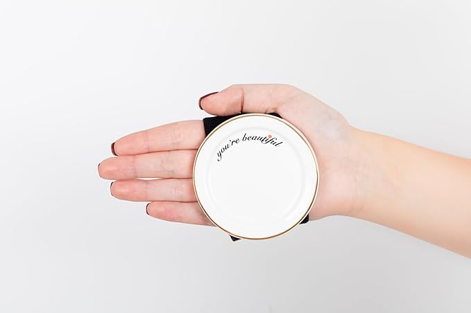 Makeup Palette Mixer Tray - Hands Free Porcelain Makeup Foundation Palette with Adjustable Hand Strap - Makeup Artist Kit Essentials - 3"