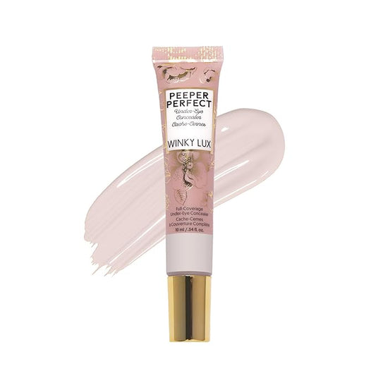 Winky Lux Peeper Perfect Under Eye Concealer, Makeup & Eye Brightener, Full Coverage Concealer for Dark Circles, Color Corrector & Eye Primer, With Collagen, Hyaluronic Acid & Vitamin E (Very Fair)