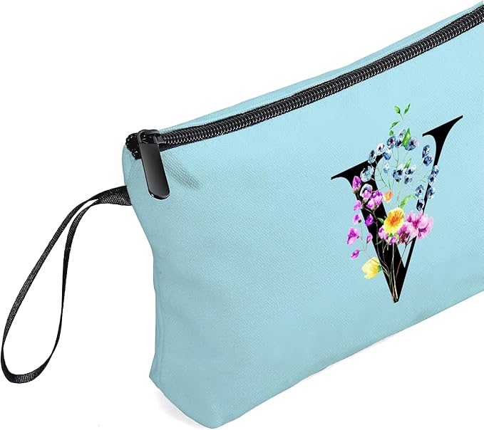 SEAMOON Maid of Honor Friendship Birthday Gifts for Women Her Aunt Sister Bridesmaid Coworkers Bride Personalized Makeup Cosmetic bag with Mirror Mothers Day Christmas Graduation V