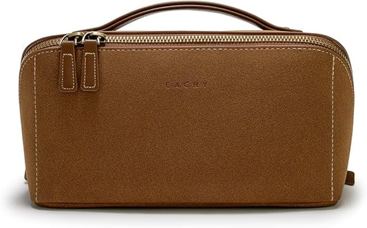 EACHY Travel Makeup Bag,Large Capacity Cosmetic Bags for Women,Waterproof Portable Pouch Open Flat Toiletry Bag Pattern Makeup Bag