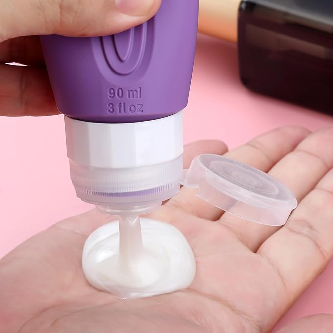 16 Pack Travel Bottles for Toiletries, TSA Approved Silicone Travel Containers jar for Toiletries, Leak Proof Refillable Liqus Shampoo And Conditioner Traveler Essentials toiletry Bottles