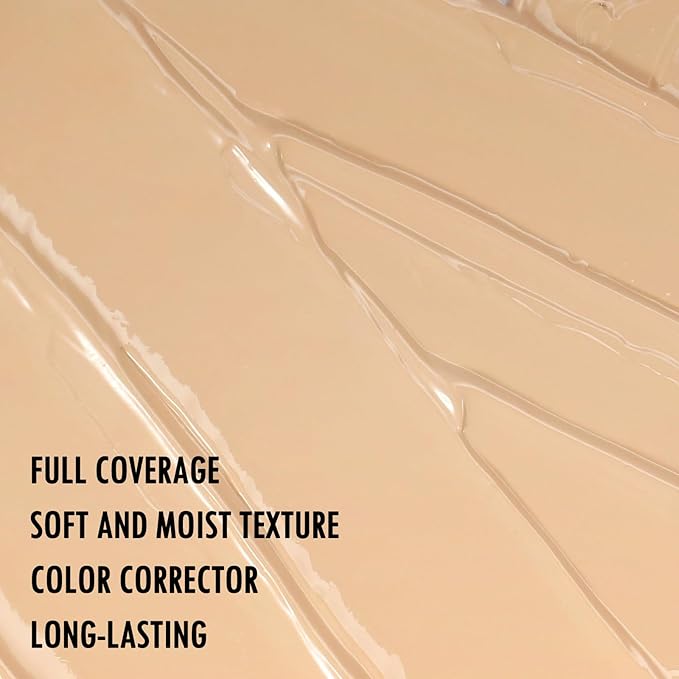 Under Eye Full Coverage Concealer - for Dark Circles, Fine Lines,Redness - Waterproof - Natural Finish Color Correcting Long lasting Makeup Liquid Concealer for Women(03#Medium, 0.42 Fl Oz)