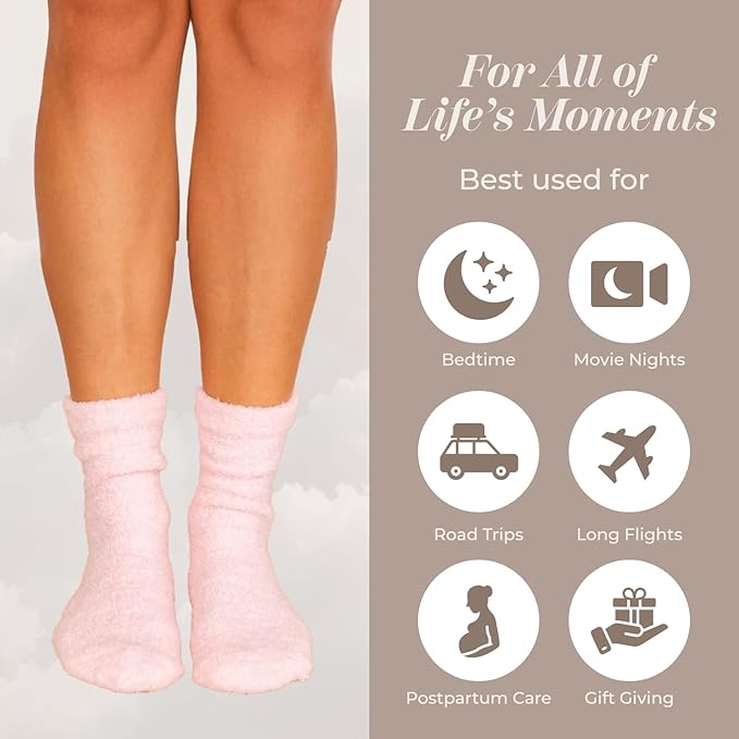 Fuzzy Socks for Women & Men - Cozy Cloud Socks for Sleeping, Gifts, Spa, Travel, Stress Relief, Lounge Wear