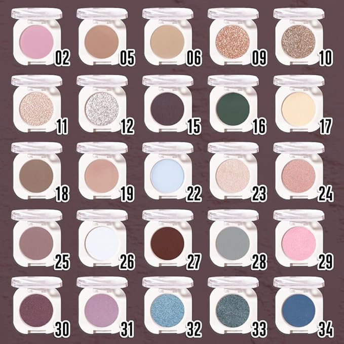 Coffee Matte Eyeshadow Palette for Women, Single Monochrome Eye Shadow Makeup, Shiny Pressed Powder, Blendable Natural sombras para ojos, Holographic,Vegan,Travel -27