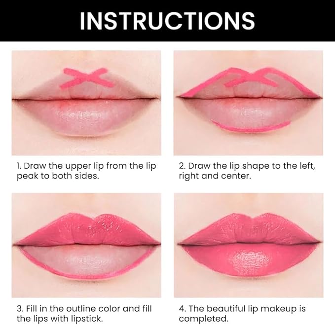 evpct 3Pcs Mauve Warm Bright Pink Red Shine Lip Liner and Lipstick Combo Set Kit for Women, Moisturizing Glossy Tinted Lip Stick Balm Care, Sheer Shine Juicy Finish, Lightweight Hydrating Formula