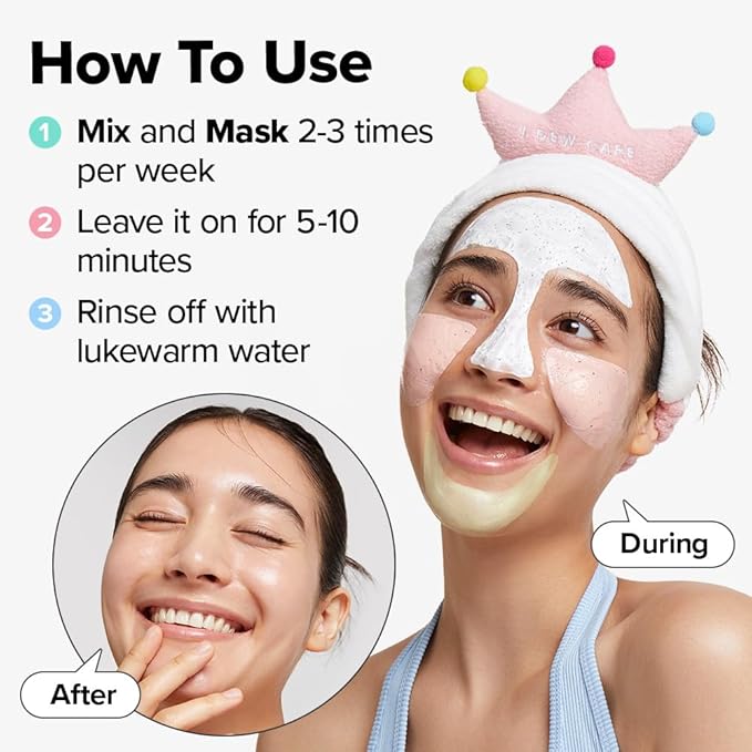 I DEW CARE Wash Off Face Mask Skincare Gift Set - Mini Scoops | Facial Masks, Matcha, Hyaluronic Acid, Korean Self Skincare, Facial Treatment, Vegan, Cruelty-Free, Exfoliating, Soothing, Pore Mask