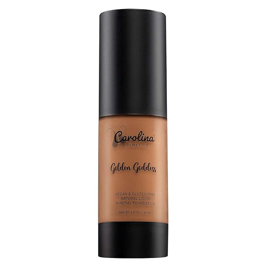 Foundation in Golden Goddess Shade Plant-Based - Hydrating, Pore-Minimizing & Buildable Coverage - Vegan, Non-GMO - 1fl oz