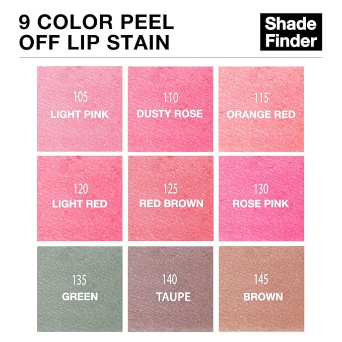 evpct Lip Tains Peel off, Peel off Lip Liner Tattoo Lip Stain Tint Gloss Marker Makeup, Long Lasting Waterproof 24 Hours Matte Finish Transfer-proof Pigmented Color Stay Lipsticks, 110 Dusty Rose