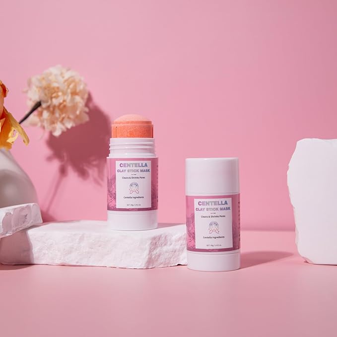 Centella Clay Stick Mask, Purifying Clay Face Mask for Blackhead Remover & Pore Cleanser, Oil Control Moisturizing & Soothing Cleansing Facial Mask Skin Care, For All Skin Types