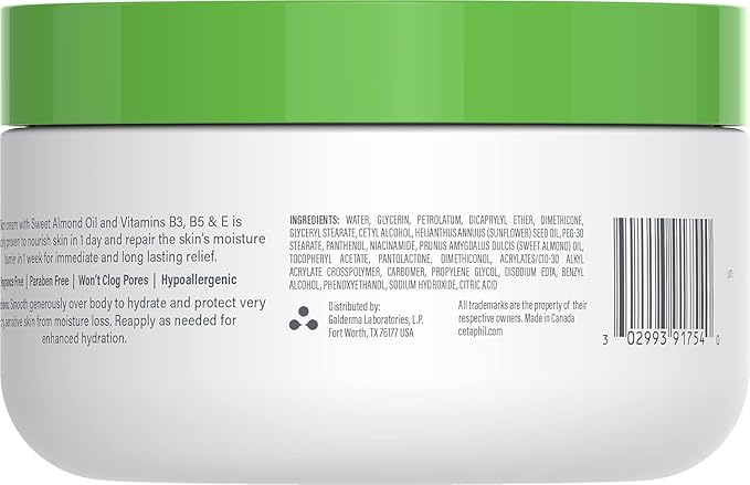 Cetaphil Face & Body Moisturizer, Hydrating Moisturizing Cream for Dry to Very Dry, Sensitive Skin, NEW 8.8 oz, Fragrance Free, Non-Comedogenic, Non-Greasy (Packaging May Vary)