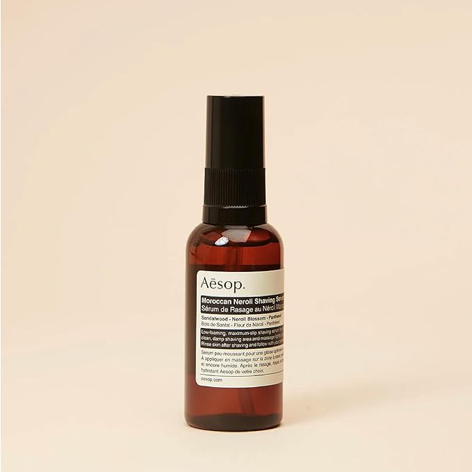 Aesop Moroccan Neroli Shaving Serum | Razor Bump Treatment | Calms and Softens Skin | Maximum Slip For Razor-Close Shave | 60 mL / 2 oz