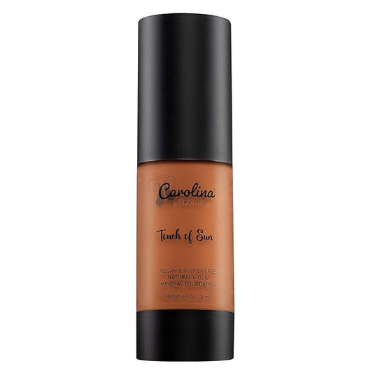 Plant-Based Foundation in Touch of Sun Shade - Hydrating, Pore-Minimizing & Buildable Coverage - Vegan, Non-GMO, Gluten-Free, Paraben-Free - Sun Protection - 1Fl Oz