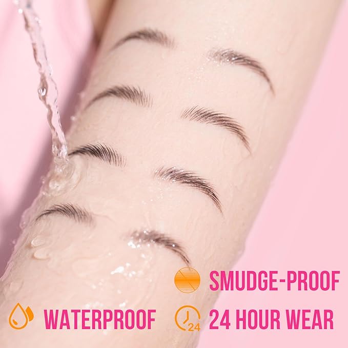 iMethod Curved Eyebrow Pen and Eyebrow Gel - Eyebrow Pencils for Women with Natural Hair Like Strokes, Brow Gel Clear for Soft Full Brows, Waterproof, All-Day Defined, Black Brown