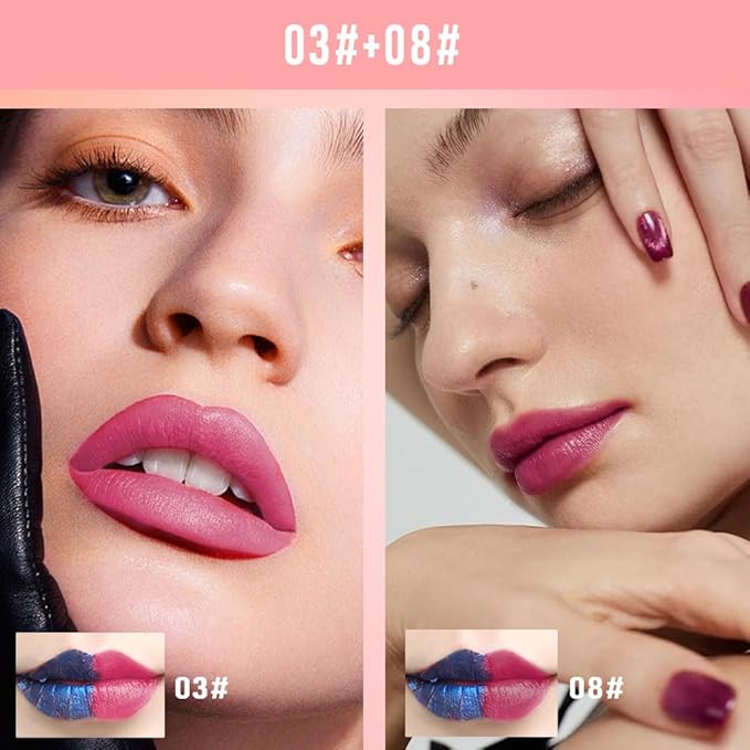 Lip Liner - Peel Off Lip Stain | Long Lasting Matte Lip Tattoo | Transfer Proof, Hydrating Formula with Hyaluronic Acid & Vitamin E | Vegan & Cruelty-Free | Ideal for All Skin Types(3+8# 2PCS)