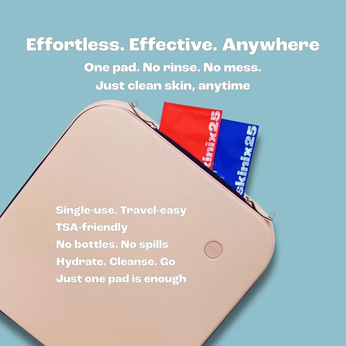 Hydracalm & Aquafresh Facial Cleansing Pads – 80 Individually Wrapped Face Wipes for Travel, Gym & On-the-Go Skincare | Hydrating + Oil-Control Cotton Pads for All Skin Types