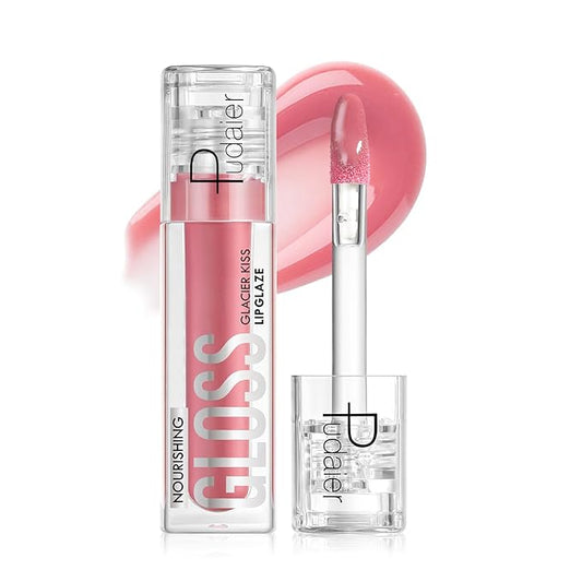Pudaier Excellent Recovery Glossy Lip Balm, Moisturizing Lip Care Tinted Lip Oil, Hydrating Plumping Lip Gloss Balm, Non-Sticky Long Lasting Light Texture LipGloss Oil for Dry Lip (02 Tender Pause)