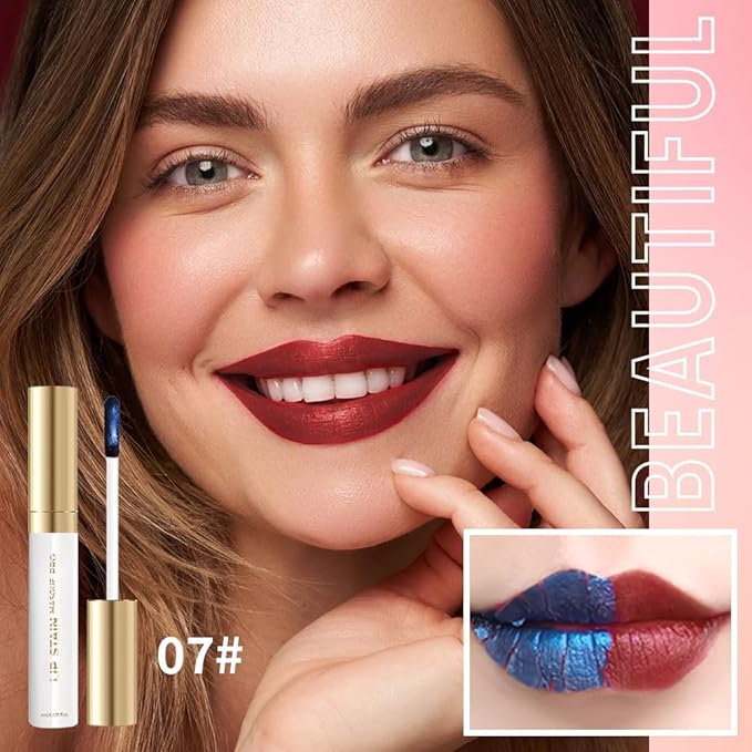 ‌Lip Liner - Peel Off Lip Stain | Long Lasting Matte Lip Tattoo | Transfer Proof, Hydrating Formula with Hyaluronic Acid & Vitamin E | Vegan & Cruelty-Free | for All Skin Types(7#‌RM Violet‌)
