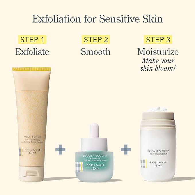 Beekman 1802 Smooth Booster Willow Bark Exfoliating Face Serum - Fragrance Free - 0.5 fl oz - Smooths Bumpy Skin, Resurfaces & Exfoliates - Good for Sensitive Skin - Vegan & Cruelty Free