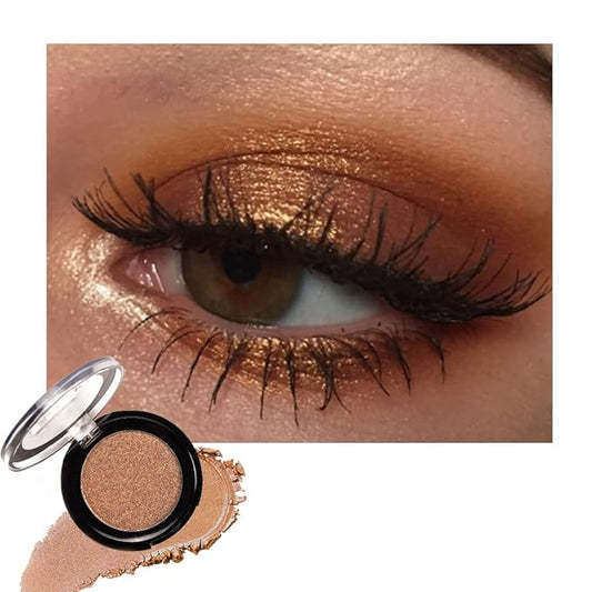 Monochrome Cream Glittle Eyeshadow Palette Makeup, High Pigment Natural Sombras Crema Para Ojos, Dark Brown Chestnut Shimmer Single Eye Shadow for Older Women, Talc, Paraben & Cruelty Free