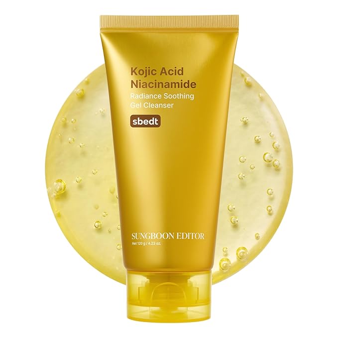 SUNGBOON EDITOR Kojic Acid Niacinamide Face Wash | Turmeric Cleanser for Dark Spots & Radiance | Korean Skin Care with Hyaluronic Acid | Gentle Makeup Remover & Blackhead Cleanser