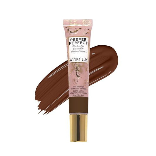 Winky Lux Peeper Perfect Under Eye Concealer, Makeup & Eye Brightener, Full Coverage Concealer for Dark Circles, Color Corrector & Eye Primer, With Collagen, Hyaluronic Acid & Vitamin E (Rich)