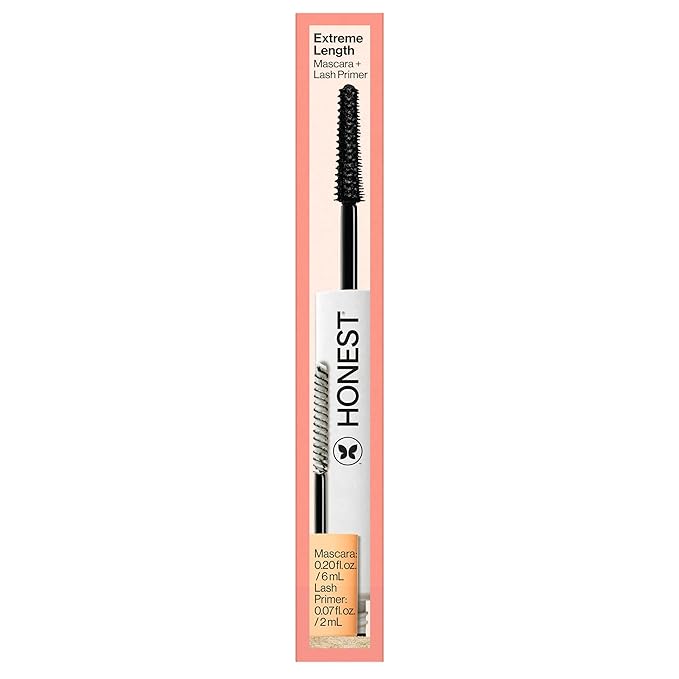 Honest Beauty 2-in-1 Extreme Length Mascara + Lash Primer 3-Pack | Cruelty Free + Safe for Sensitive Eyes | 0.27 fl oz each (pack of 3)