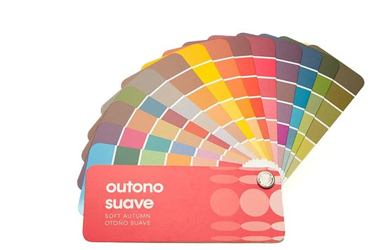 Multilingual Soft Autumn Palette Color Fan by Studio Immagine, Personalized Color Guide for Cost Saving, Smart Shopping, Outfit & Wardrobe Planning; Outono Suave/Otono Suave