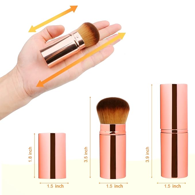UNIMEIX Makeup Brush Sunscreen Applicator Retractable Kabuki Blush Brush Foundation Brush for Liquid Makeup, Bronzer, Cream or Powder