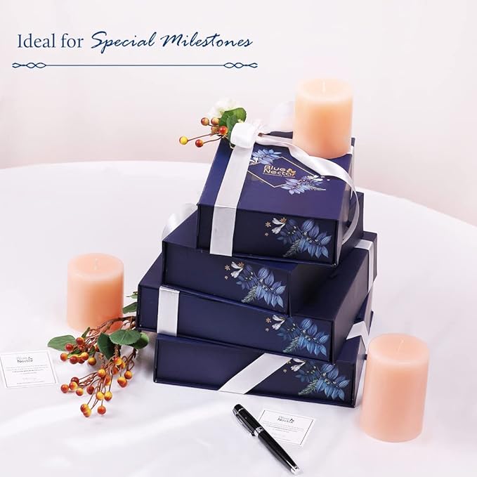 Premium Beauty Gift Set for Women & Men | Blue Nectar Hair Oil, Shampoo, Face Wash, Body Wash, Scrub & Lotion with Herbal Ingredients | Ideal Christmas Holidays Gift for Mom,Dad,Girlfriend & Coworker