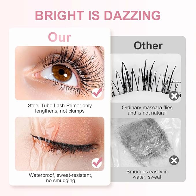 Tubing Mascara 2025 New Curling Mascara Black & Brown for Lash Makeup, Waterproof and Sweatproof Long Lasting Non-Smudged Magic Mascaras (Black/2pcs)