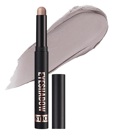 Matte Cream Eyeshadow Stick, Waterproof Eye Shadow Stick, Long-Lasting and Blendable High Pigmented Single Eyeliner Makeup for Women, 19 Light Taupe
