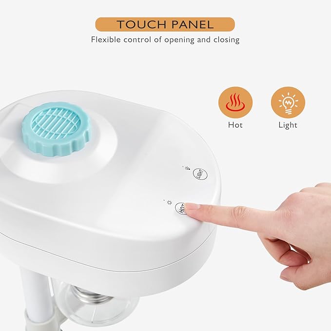 Artist hand Professional Facial Steamer for Face Home Facial Spa with 5X LED Magnifying Lamp Face Steamer Deep Pore Cleansing & Fast Heat Moisturizing Skin Care