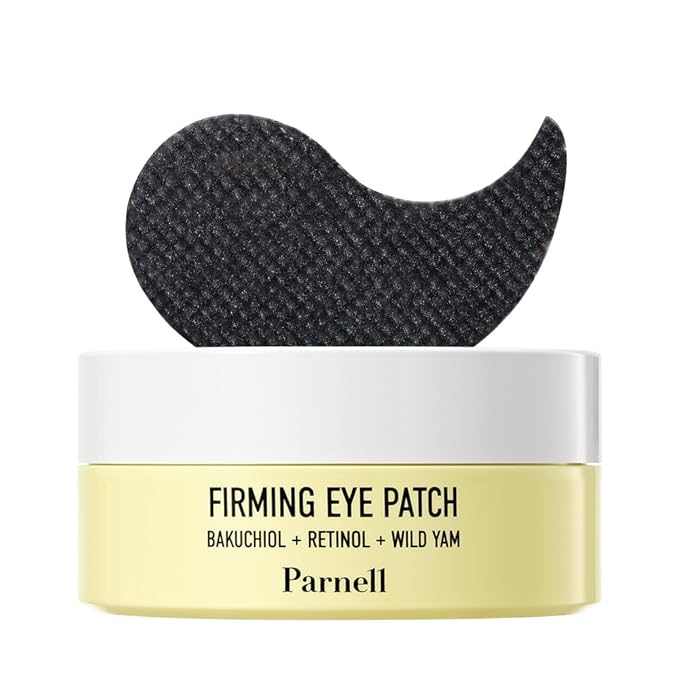 Parnell Bakuchiol Retinol Wild Yam Eye Patch (60ct) | Hydrogel Patches for Wrinkles, Dark Circles & Firming | Cica HA Niacinamide K-Beauty