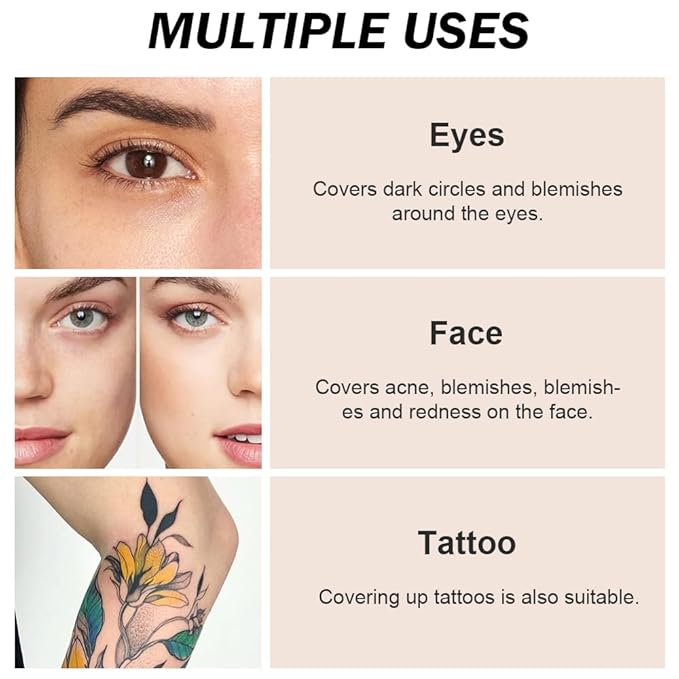 Kaely Pot Concealer Full Coverage Set, Under Eye Brightener Color Correcting Concealer for Dark Circles, Waterproof Foundation Face Makeup Brush Kit, Eye Ring Corrector de ojeras, 06 TAN