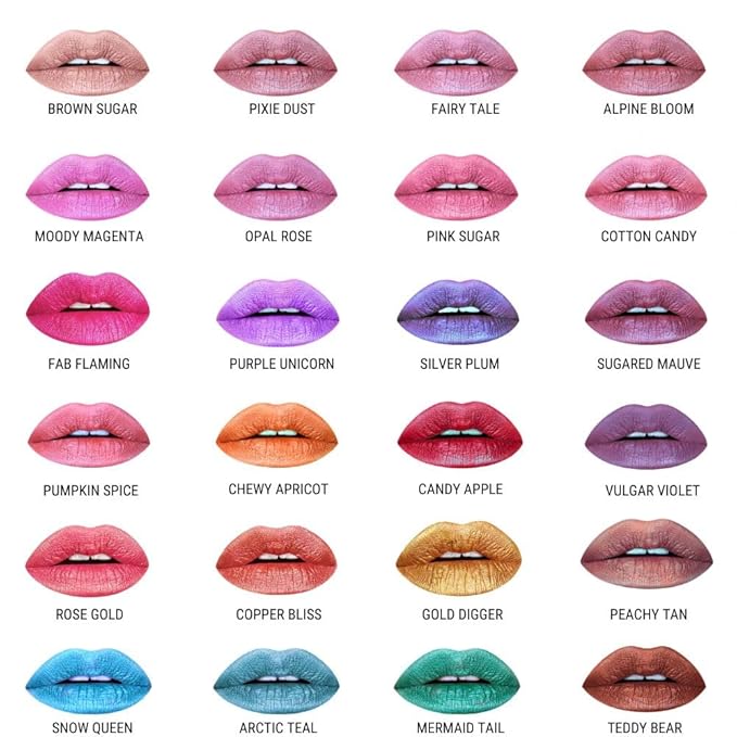 Aromi Metallic Liquid Lipstick | Long-lasting, Fuchsia, Pink Lip Color with Shimmery Finish, Waterproof, Vegan, Cruelty-free, Gluten Free (Moody Magenta)