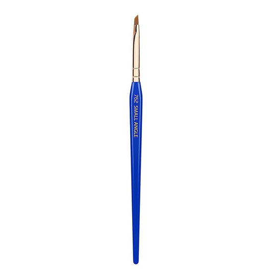 Bdellium Tools Professional Makeup Brush - Golden Triangle 762 Small Angle - With All Vegan and Soft Synthetic Fibers, For Shaping & Filling Eyebrows (Blue, 1pc)