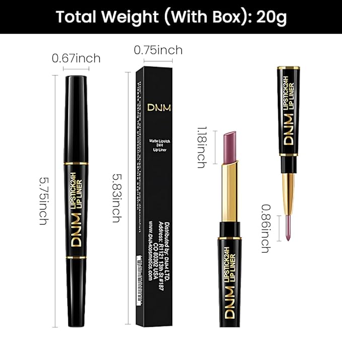 BINGBRUSH 3Pcs Double Ended More Mauve Berry Blush Matte Lip Liner and Lipstick Makeup Combo Set for Women,Lipliner 24 Hours Original Waterproof Long Lasting Lip Stains Pencil Kit Set