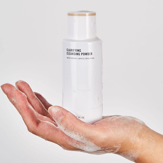 JUNO & Co. Exfoliating Face Wash, 10 Ingredients Facial Clarifying Cleansing Powder with Hyaluronic Acid for Extra Hydration 50g / 1.76oz