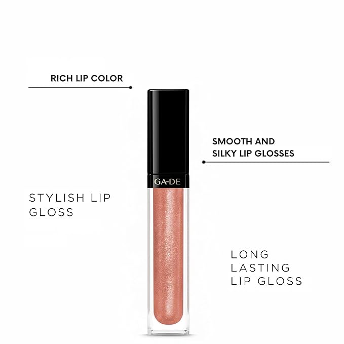 GA-DE Crystal Lights Lip Gloss, 508 - Enriched with Light-Reflecting Crystal Pearls - Smooth, Silky, Rich Color - Moisturizes and Adds Shine - 0.2 oz