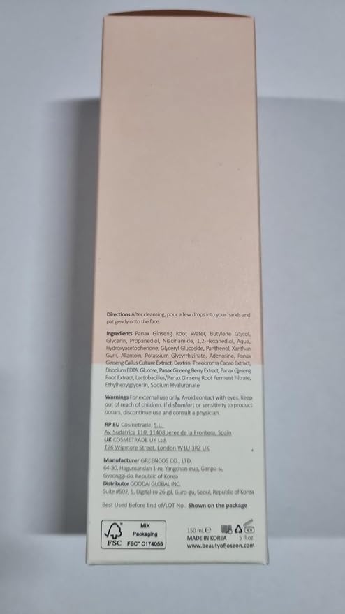 Beauty of Joseon Ginseng Essence Water Hydrating Face Toner for Dry, Dull Skin. Korean Moisturizing Skin Care for Men and Women 150ml, 5 fl.oz