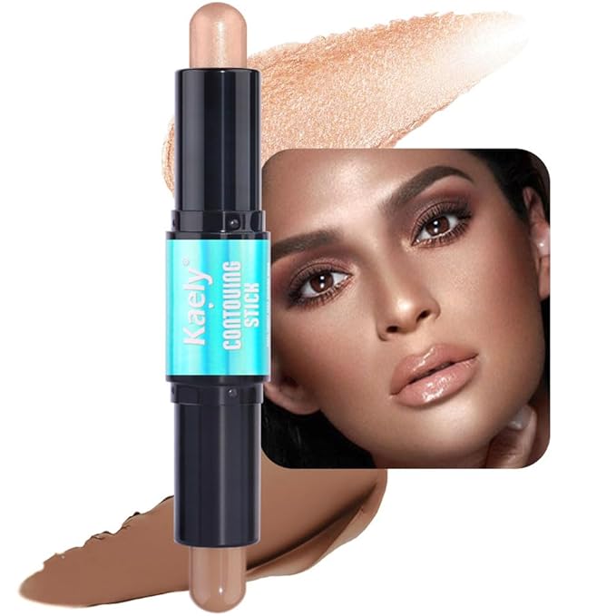 evpct 2in1 Face Shaping & Contouring Stick Cream Contour Concealer Bronzer Stick Makeup Kit for Beginner Face Highlighter Makeup Stick contorno maquillaje de maquillaje profesional,NEW Rich