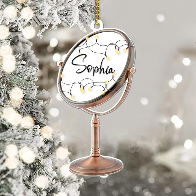 Personalized Name Perfume Shape Flat Ornament Makeup Ornament Girl Makeup Artist Christmas Ornament Makeup Stylist Ornament 96