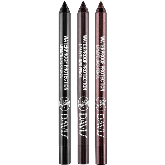 3 Colorful Eyeliner Pen Set, Eye Shadow Pencil, Pearl Eyeliner Kit Metallic Glitter Colored Eye liner for Women Eye&Lip Liner Professional Waterproof Eye Makeup(3PCS E)