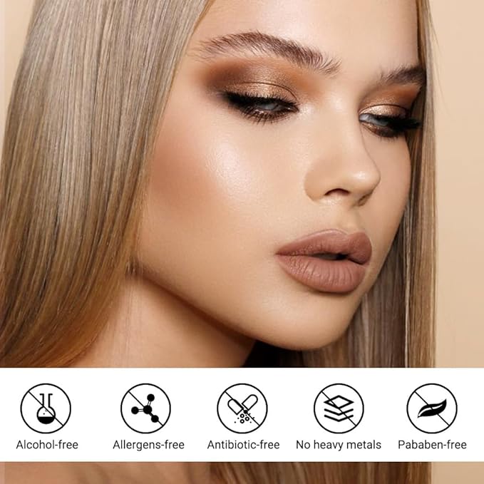 evpct Lip Tains Peel off, Peel off Lip Liner Tattoo Lip Stain Tint Gloss Marker Makeup, Long Lasting Waterproof 24 Hours Matte Finish Transfer-proof Pigmented Color Stay Lipsticks, 145 Brown