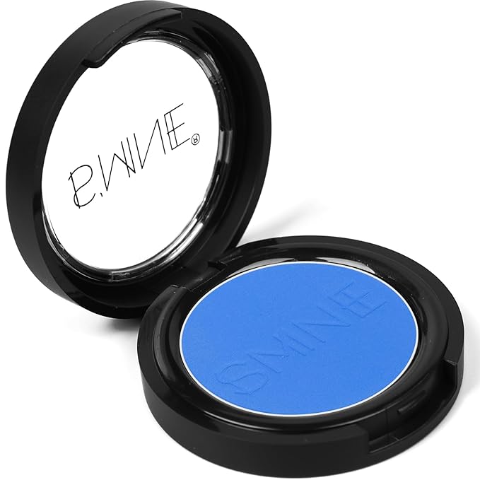 IS'MINE Single Blue Matte Eyeshadow Powder Palette High Pigment, Longwear, Intense Color Best Blue Eyeshadow