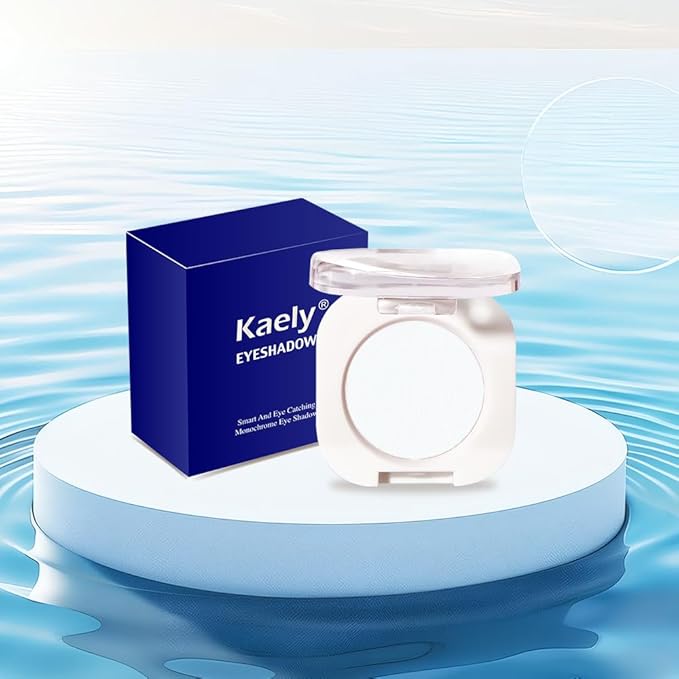 White Matte Eyeshadow Palette for Women, Single Monochrome Eye Shadow Makeup, Shiny Pressed Powder, Blendable Natural sombras para ojos, Holographic,Vegan,Travel -26