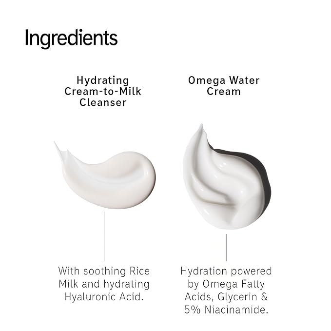 The INKEY List It’s Giving Hydration Gift Set, Hydrating Cream-to-Milk Cleanser + Omega Water Cream Moisturiser, Skincare Duo for Healthy, Glowing Skin, Gift Set for All Skin Types