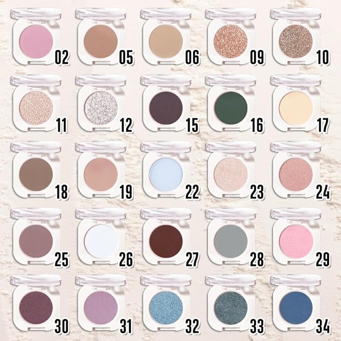 Single Matte Eye Shadow Palette Makeup, White Matte Eyeshadow for Women, Monochrome Eye Shadow Makeup, Pigmented Waterproof Sombras Para Ojos, Vegan, Talc, Paraben & Cruelty Free, 26