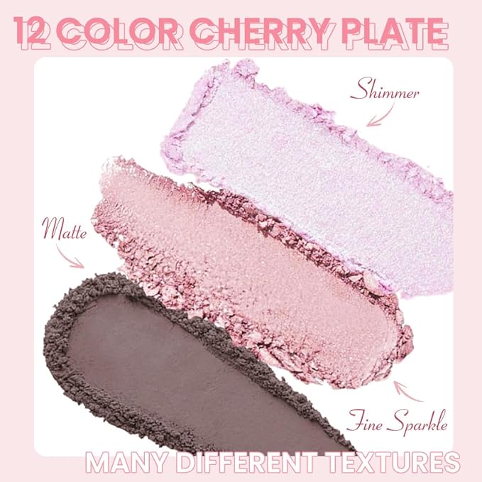 AMY'S DIARY 12Color Light Pink Purple Eyeshadow Palette, Long-Lasting, Elevate Your Eye Makeup– Unleash Your Unique Style (09#)