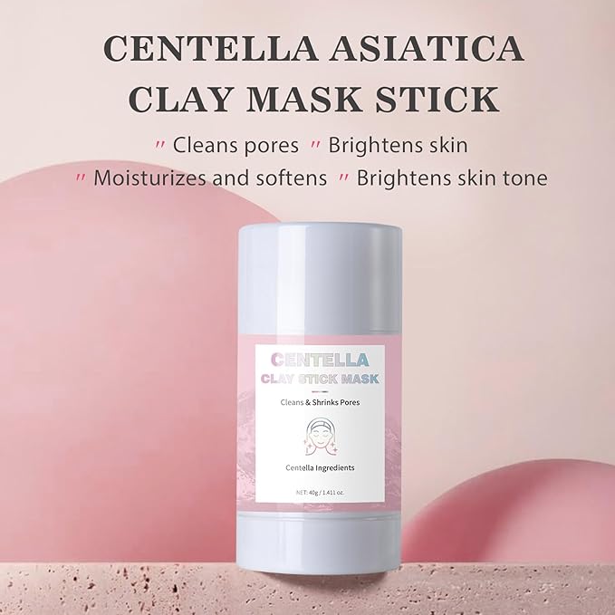 Centella Clay Stick Mask, Purifying Clay Face Mask for Blackhead Remover & Pore Cleanser, Oil Control Moisturizing & Soothing Cleansing Facial Mask Skin Care, For All Skin Types